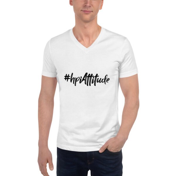 T-shirt Unisexe Col V - #hpiAttitude – Image 3
