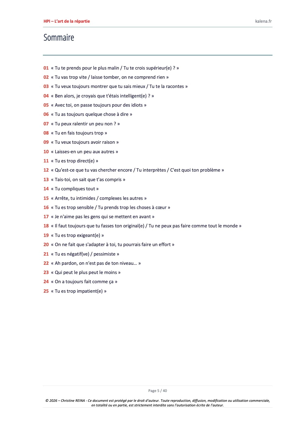 Guide HPI <br/> L'art de la répartie – Image 3